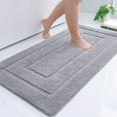thumbnail image 1 of Smiry Microfiber Bathroom Rugs, 24"x47" Soft and Absorbent Bath Rugs, Non-Slip Machine Wash bath mats, Grey, 1 of 6
