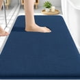thumbnail image 1 of Smiry Memory Foam Bathroom Rugs 24x16, Non-Slip Bath Rugs and Mats, Soft Absorbent Bathroom Mat for Bathroom Floor Machine Washable, Navy Blue, 1 of 6
