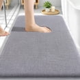 thumbnail image 1 of Smiry Memory Foam Bathroom Rugs 24x16, Non-Slip Bath Rugs and Mats, Soft Absorbent Bathroom Mat for Bathroom Floor Machine Washable, Medium Grey, 1 of 6