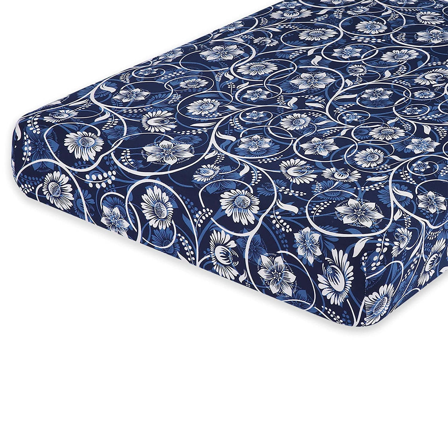 Smiry Printed Couch Cushion Covers, Stretch Floral Washable Sofa Slipcovers (Large, Baroque)