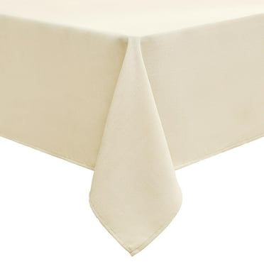 Smiry Rectangular Linen Tablecloths, Waterproof Wrinkle Free Table Cloth, Stain Resistant Fabric Table Cover, 52"x70", Beige