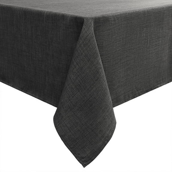 Smiry Rectangular Linen Tablecloths, Waterproof Wrinkle Free Table Cloth, Stain Resistant Fabric Table Cover, 60"x102",Dark Gray