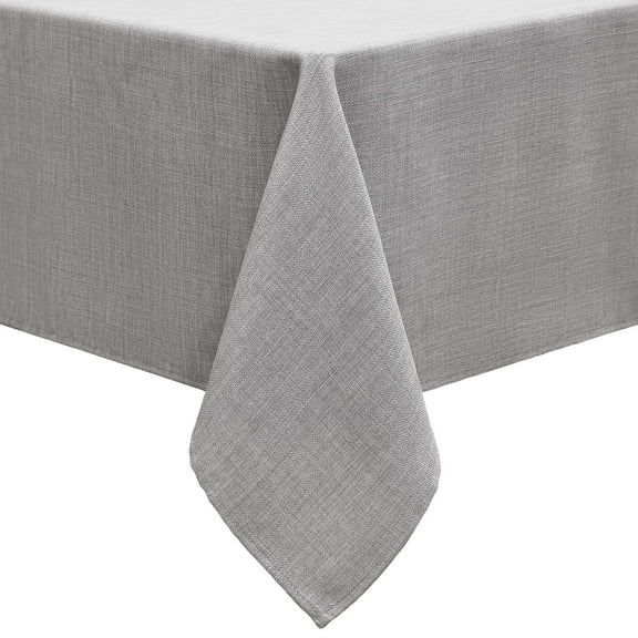 Smiry Rectangular Linen Tablecloths, Waterproof Wrinkle Free Table Cloth, Stain Resistant Fabric Table Cover, 60"x120", Light Gray