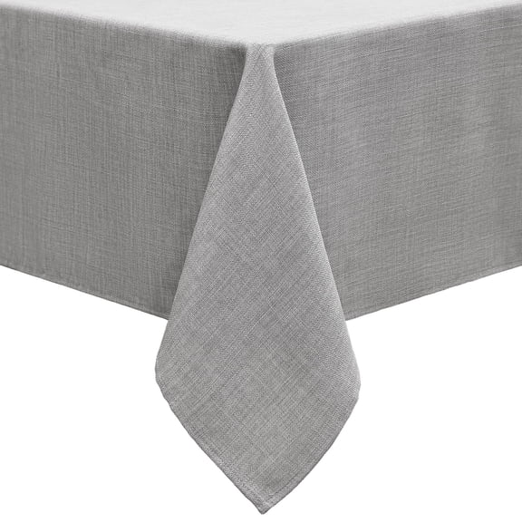 Smiry Rectangular Linen Tablecloths, Waterproof Wrinkle Free Table Cloth, Stain Resistant Fabric Table Cover, 60"x84",Light Gray