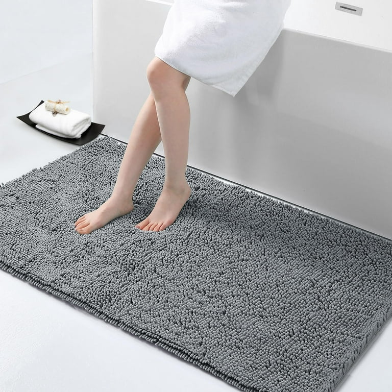 Chenille Bathroom Mat Carpets, Chenille Washable Bath Mat