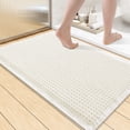 thumbnail image 1 of Smiry Waffle Bathroom Rugs 36x24, Extra Soft Absorbent Bath Mat, Non Slip Quick Dry Bath Rugs for Bathroom Floor, Tub and Home Decor with Tassels Boho, Cream, 1 of 7