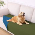 thumbnail image 1 of Smiry Waterproof Dog Couch Covers, Washable Dog Blankets For Sofa & Bed, Reversible Furniture Protector For Pets (40x80 Inch, Green/Navy), 1 of 7
