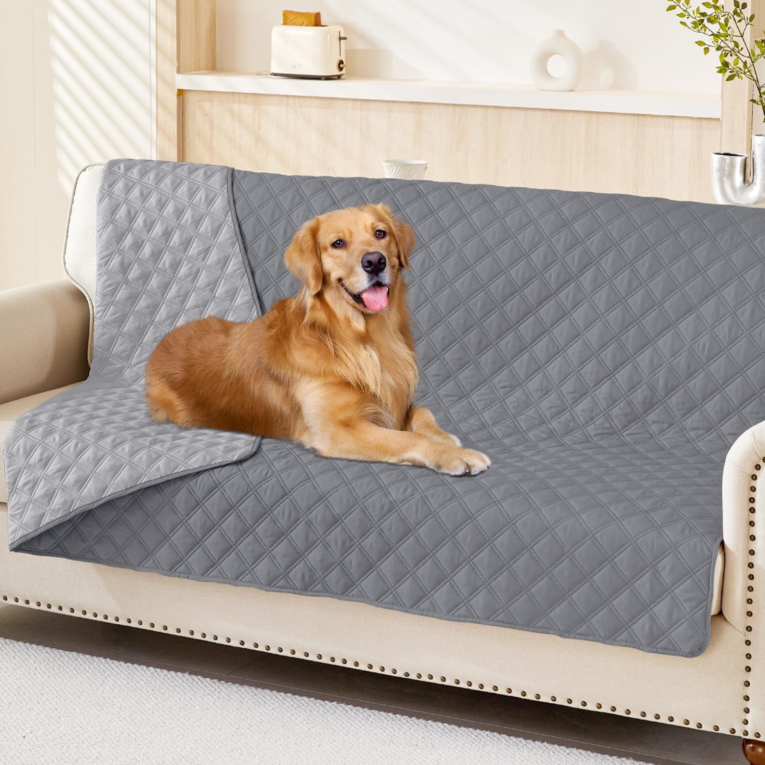 Smiry Waterproof Pet Couch Covers, Washable Dog Blankets for Couch