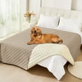 thumbnail image 1 of Smiry Waterproof Pet Couch Covers, Washable Dog Blankets for Couch & Bed, Reversible Sofa Cover for Living Room (82x82 Inch, Taupe/Beige), 1 of 7