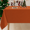 thumbnail image 1 of Smiry Waterproof Rectangle Tablecloth, 52x70 Rust Polyester Table Cloth, Decorative Table Cover, 1 of 7
