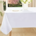 thumbnail image 1 of Smiry Waterproof Rectangle Tablecloth, 60x84 White Polyester Table Cloth, Decorative Table Cover, 1 of 8