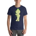 thumbnail image 1 of Smiski Trumpet Shirt – Cute Minimalist Sad Smiski Character Tee – Aesthetic Kawaii Ghostcore Unisex T-Shirt (Navy, XL), 1 of 6