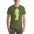 thumbnail image 1 of Smiski Trumpet Shirt – Cute Minimalist Sad Smiski Character Tee – Aesthetic Kawaii Ghostcore Unisex T-Shirt (Olive, 4XL), 1 of 6