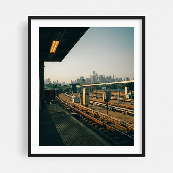 Smith-9th Streets, Brooklyn - Brooklyn New York Photography Skyline City Architecture Sunset Street Photography Black Framed Wall Art Print 8 x 10 inches