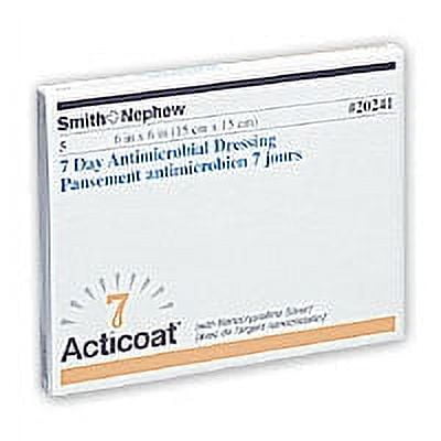 Smith And Nephew Acticoat, 7 Day Antimicrobial Dressing, 4X5 Inches, 5 Packs, 3 Pack