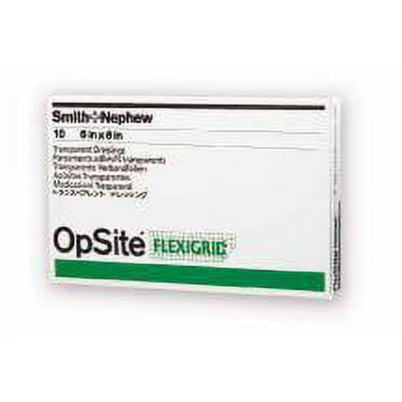 Smith And Nephew Opsite Flexigrid Transparent Adhesive Dressing 6" X 8" - Box of 10 - Model 66024631