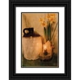 thumbnail image 1 of Smith, Anthony 13x18 Black Ornate Wood Framed with Double Matting Museum Art Print Titled - Daffodils by Candlelight, 1 of 4