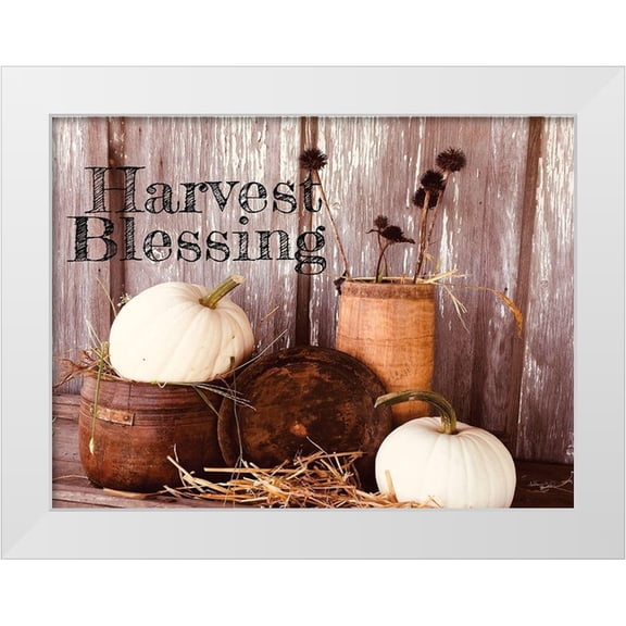 Smith, Anthony 14x12 White Modern Wood Framed Museum Art Print Titled - Harvest Blessings