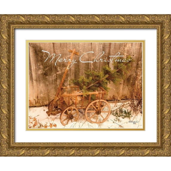 Smith, Anthony 32x25 Gold Ornate Wood Framed with Double Matting Museum Art Print Titled - Merry Christmas
