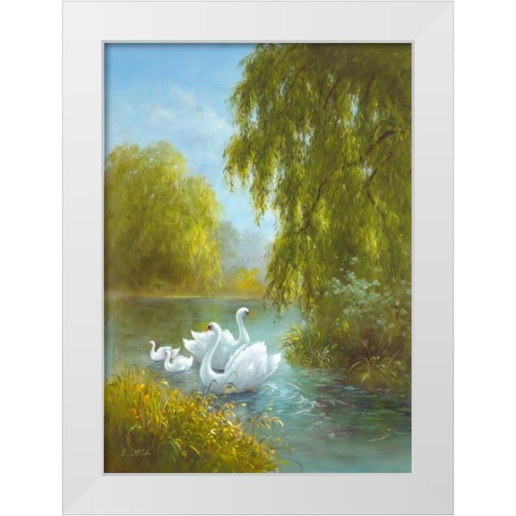 Smith, B. 11x14 White Modern Wood Framed Museum Art Print Titled - White Symphony II