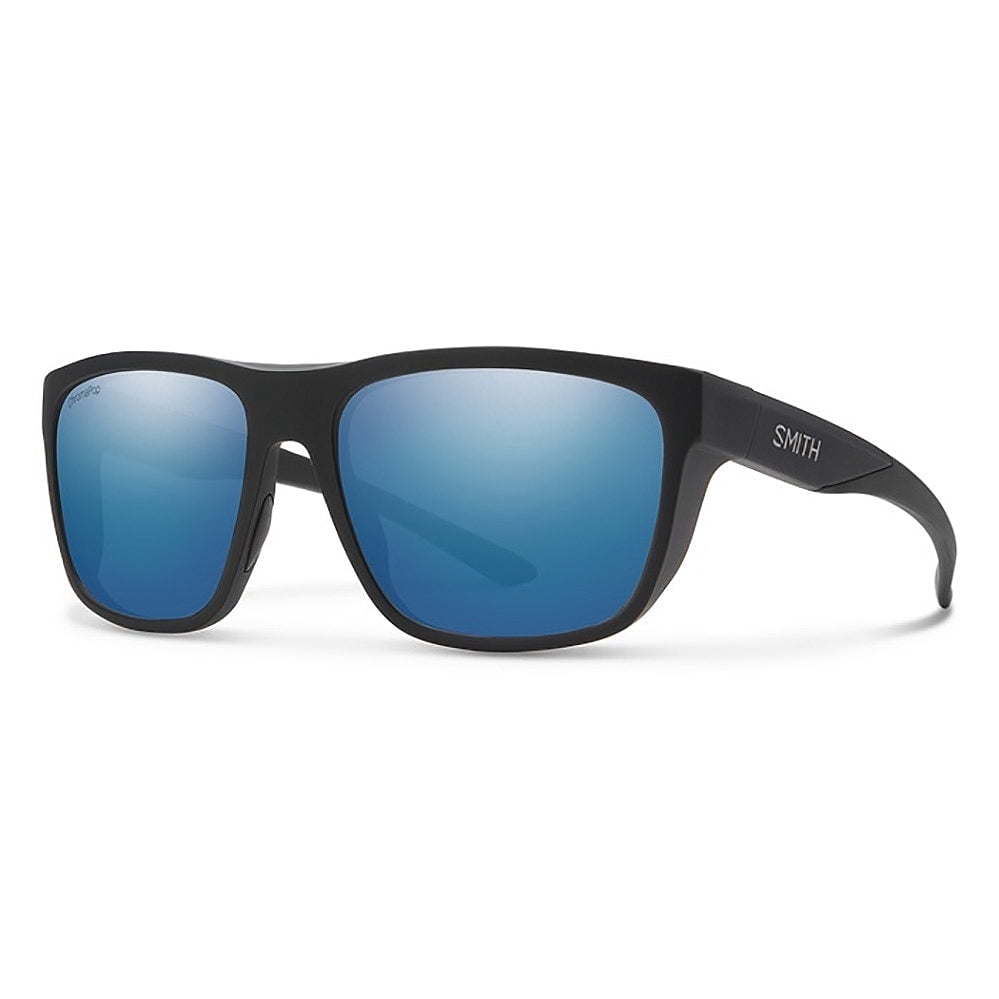 SMITH Barra Matte Black - ChromaPop Glass Polarized Blue Mirror Sunglasses