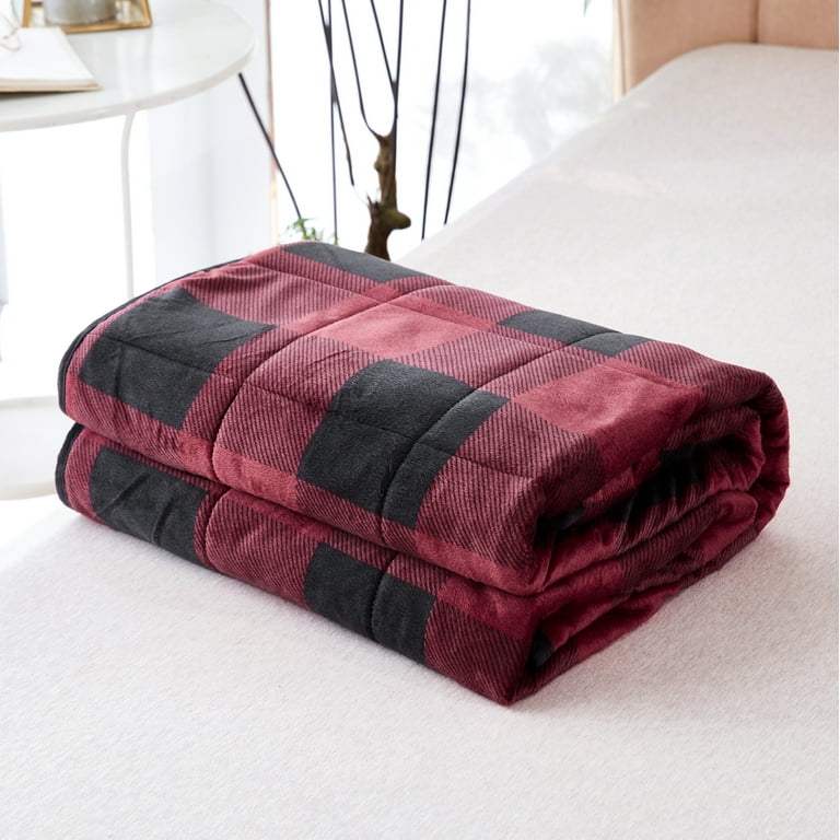 Smith Brown Premium Ultra Plush Mink Microfiber 12 lb Weighted Blanket 48 x 72
