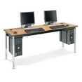 thumbnail image 1 of Smith Carrel 01554C OAK HPL Computer Table Adjustable Height, 1 of 1
