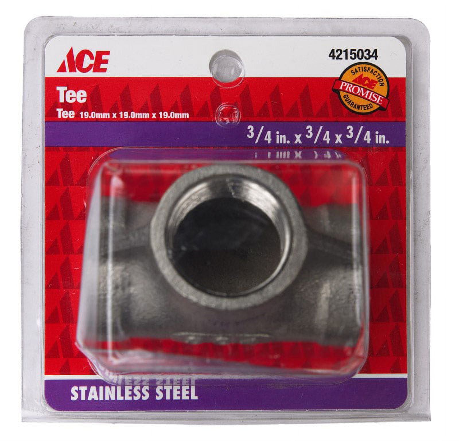 Smith-Cooper 4638102440 3/4 In. Fpt T X 3/4 In. D Fpt Stainless Steel ...