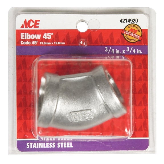 Smith-Cooper Elbow Stainless 304 3/4 " 45 Deg.