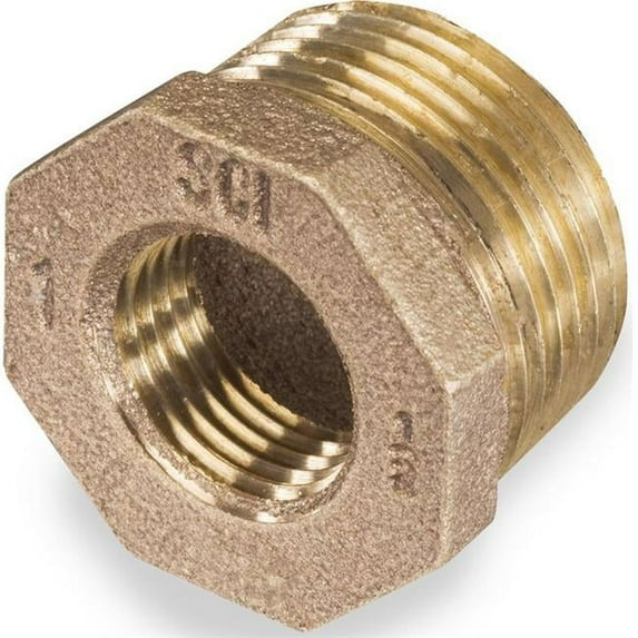 Smith-Cooper International 883211104 0.5 x 0.37 in. Bronze Lead Free Malleable Hex Bushing