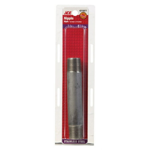 Smith-Cooper Nipple Stainless 304 1/2 " X 4.5 "