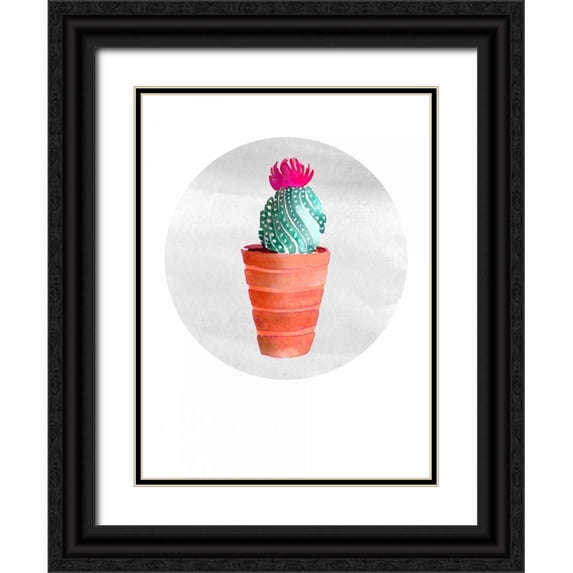 Smith, Crystal 12x14 Black Ornate Wood Framed with Double Matting Museum Art Print Titled - Mojave Cactus 2