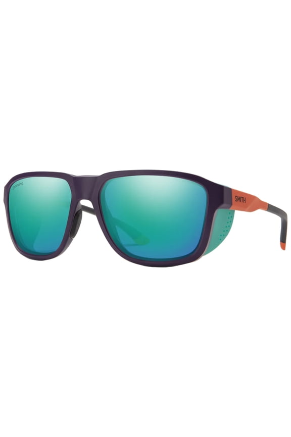 Optics Embark Polarized ChromaPop Purple/Cinder/Hi Viz Sunglasses with Side Shields