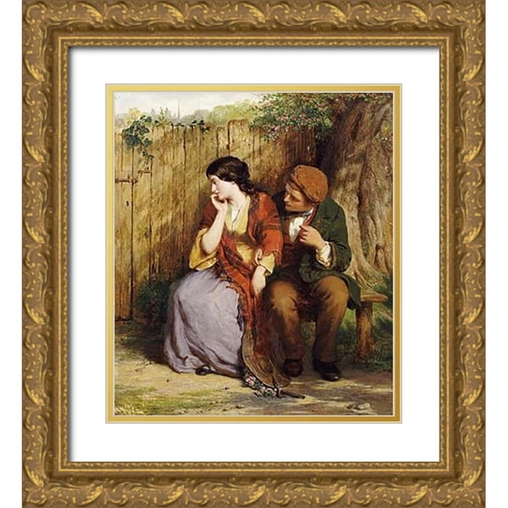 Smith, George 15x17 Gold Ornate Wood Framed with Double Matting Museum Art Print Titled - Moment of Suspense