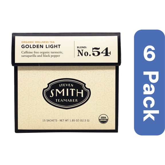 Smith Golden Light Organic Blend Tea 15 Bags (Pack Of 6)