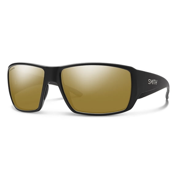 SMITH Unisex Guides Choice Performance Sunglasses - Matte Black Frame  ChromaPop Glass Polarized Bronze Mirror Lens