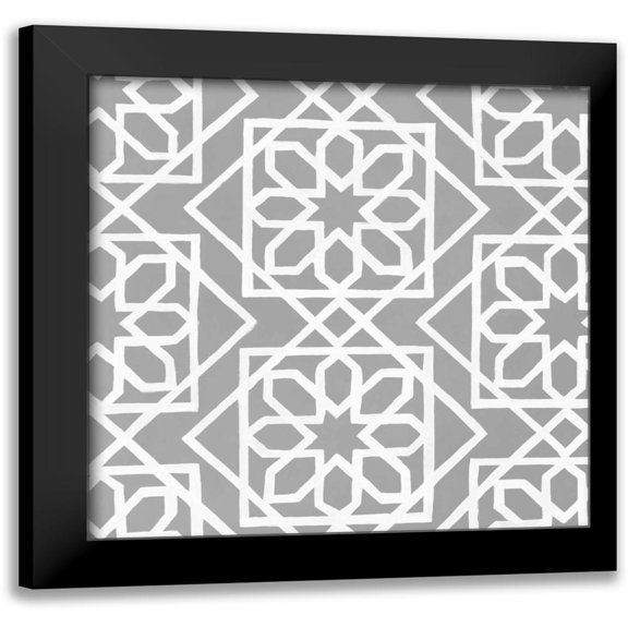 Smith, Hope 12x12 Black Modern Framed Museum Art Print Titled - Latticework Tile III