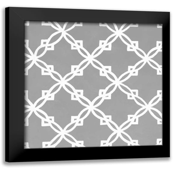 Smith, Hope 12x12 Black Modern Framed Museum Art Print Titled - Latticework Tile I