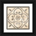 thumbnail image 1 of Smith, Hope 12x12 Black Ornate Wood Framed with Double Matting Museum Art Print Titled - NATURAL MOROCCAN TILE 2, 1 of 4