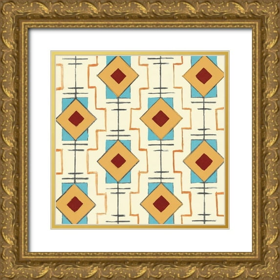Smith, Hope 12x12 Gold Ornate Wood Framed with Double Matting Museum Art Print Titled - Triangle Tango