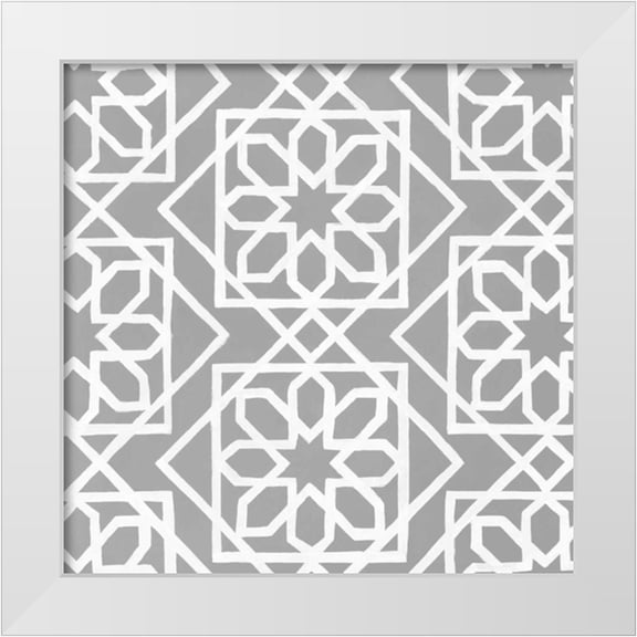 Smith, Hope 12x12 White Modern Wood Framed Museum Art Print Titled - Latticework Tile III