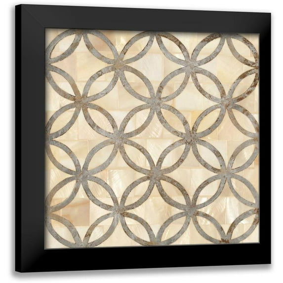 Smith, Hope 15x15 Black Modern Framed Museum Art Print Titled - NATURAL MOROCCAN TILE 4
