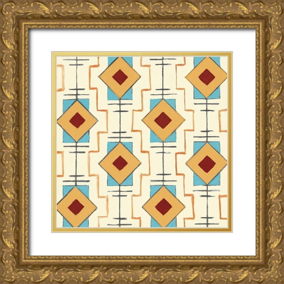 Smith, Hope 15x15 Gold Ornate Wood Framed with Double Matting Museum Art Print Titled - Triangle Tango