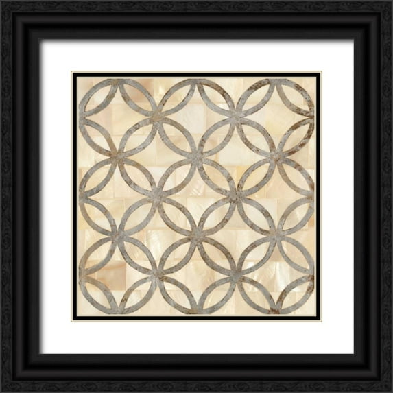 Smith, Hope 20x20 Black Ornate Wood Framed with Double Matting Museum Art Print Titled - NATURAL MOROCCAN TILE 4