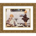 thumbnail image 1 of Smith, Jesse Willcox 14x12 Gold Ornate Wood Framed with Double Matting Museum Art Print Titled - Curly Locks, 1 of 4