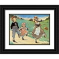 thumbnail image 1 of Smith, Jesse Willcox 18x15 Black Ornate Wood Framed with Double Matting Museum Art Print Titled - Three Children to London - One foot up One foot down, 1 of 4