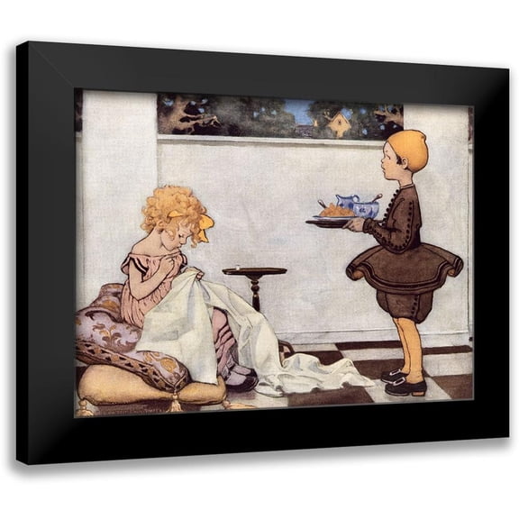 Smith, Jesse Willcox 24x19 Black Modern Framed Museum Art Print Titled - Curly Locks