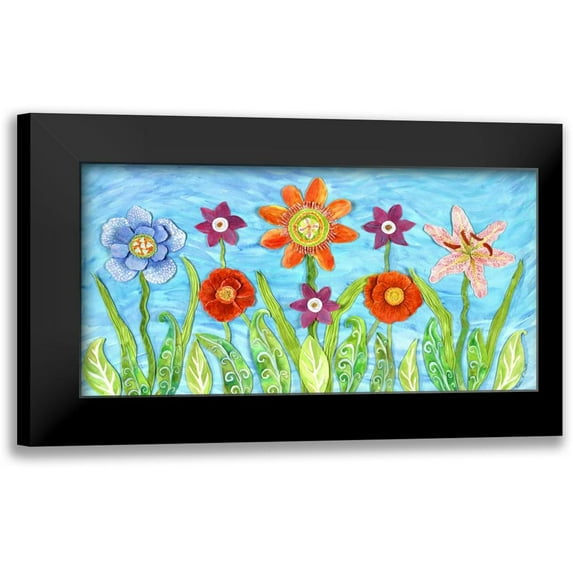 Smith, Kaeli 18x11 Black Modern Framed Museum Art Print Titled - Flower Play I