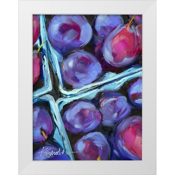 Smith, Kim 19x24 White Modern Wood Framed Museum Art Print Titled - Blueberry Carton