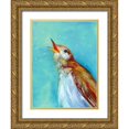 thumbnail image 1 of Smith, Kim 25x32 Gold Ornate Wood Framed with Double Matting Museum Art Print Titled - Birdcall, 1 of 4